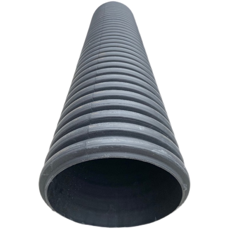 HDPE雙壁波紋管鋼帶管雨污排水管道中空壁纏繞管增強(qiáng)克拉管井筒管