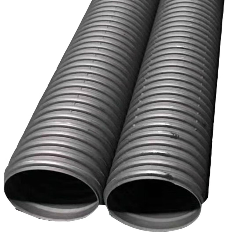 hdpe雙臂波紋管排污管下水道排污管道排水管pvc雙壁波紋管彎頭300 黑